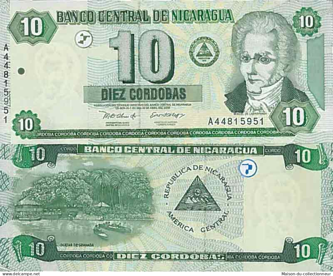 Billet De Banque Collection Nicaragua - PK N° 191 - 10 Cordobas - Nicaragua