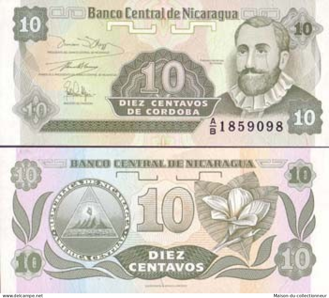 Billet De Banque Nicaragua Pk N° 169 - 10 Centavo - Nicaragua