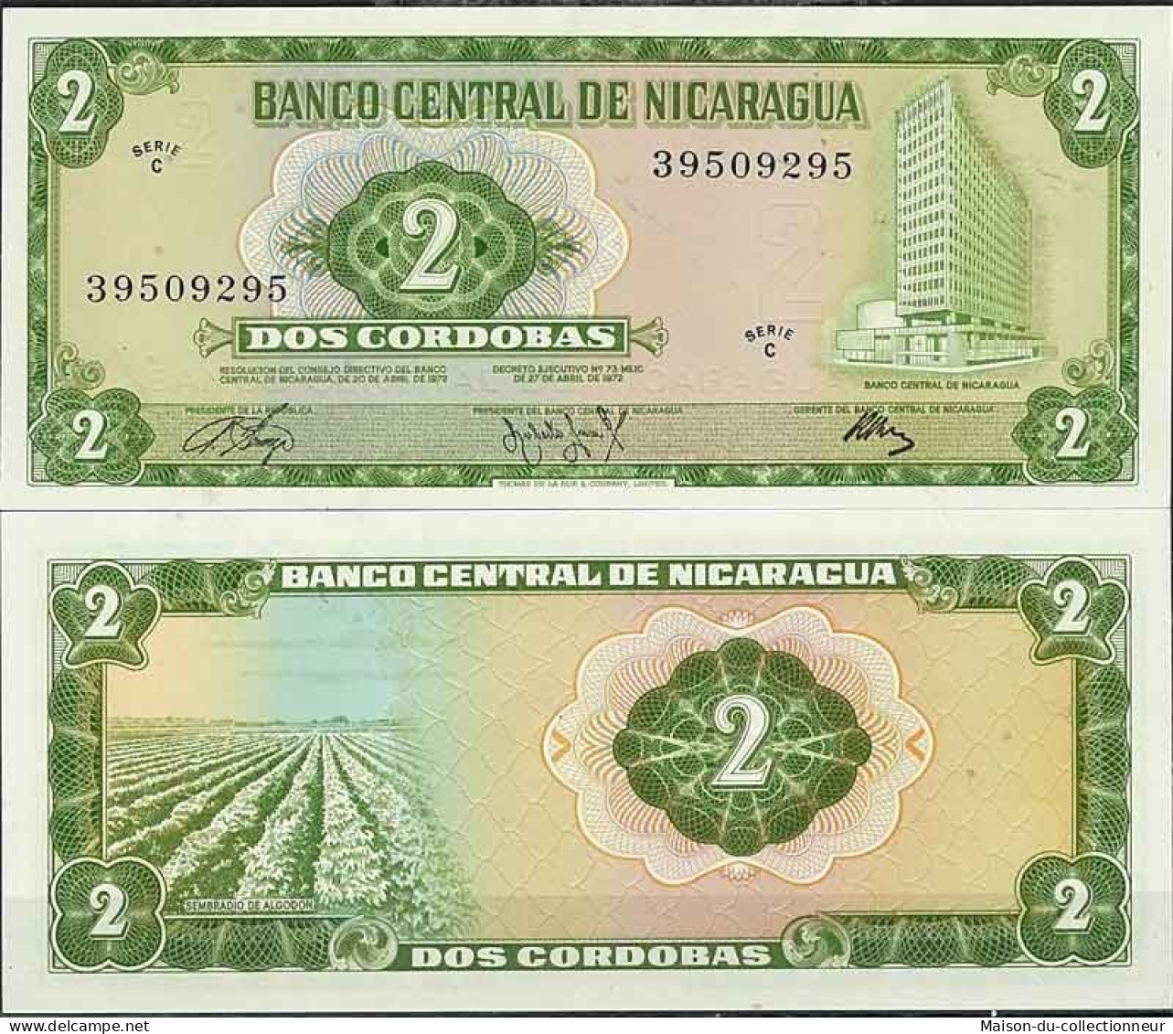 Nicaragua - Pk N° 121 - Billet De Banque De 2 Cordobas - Nicaragua