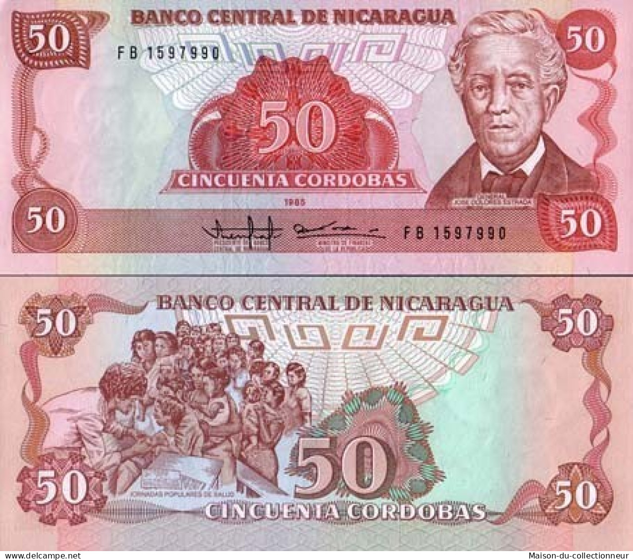 Billets Collection Nicaragua Pk N° 153 - 50 Cordobas - Nicaragua