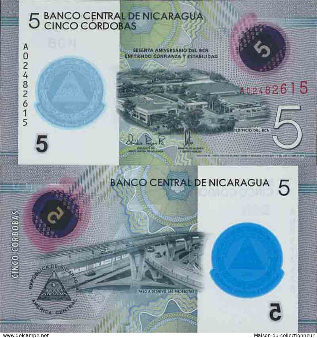 Billet De Banque Collection Nicaragua - W N° 219 - 5 Cordobas - Nicaragua