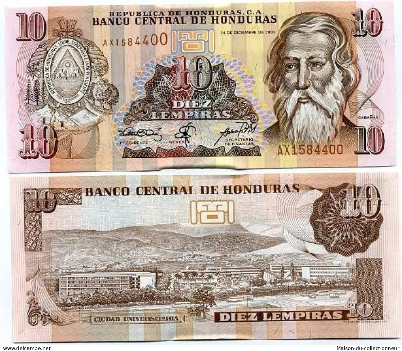 Billets De Banque Honduras Pk N° 82 - 10 Lempira - Honduras