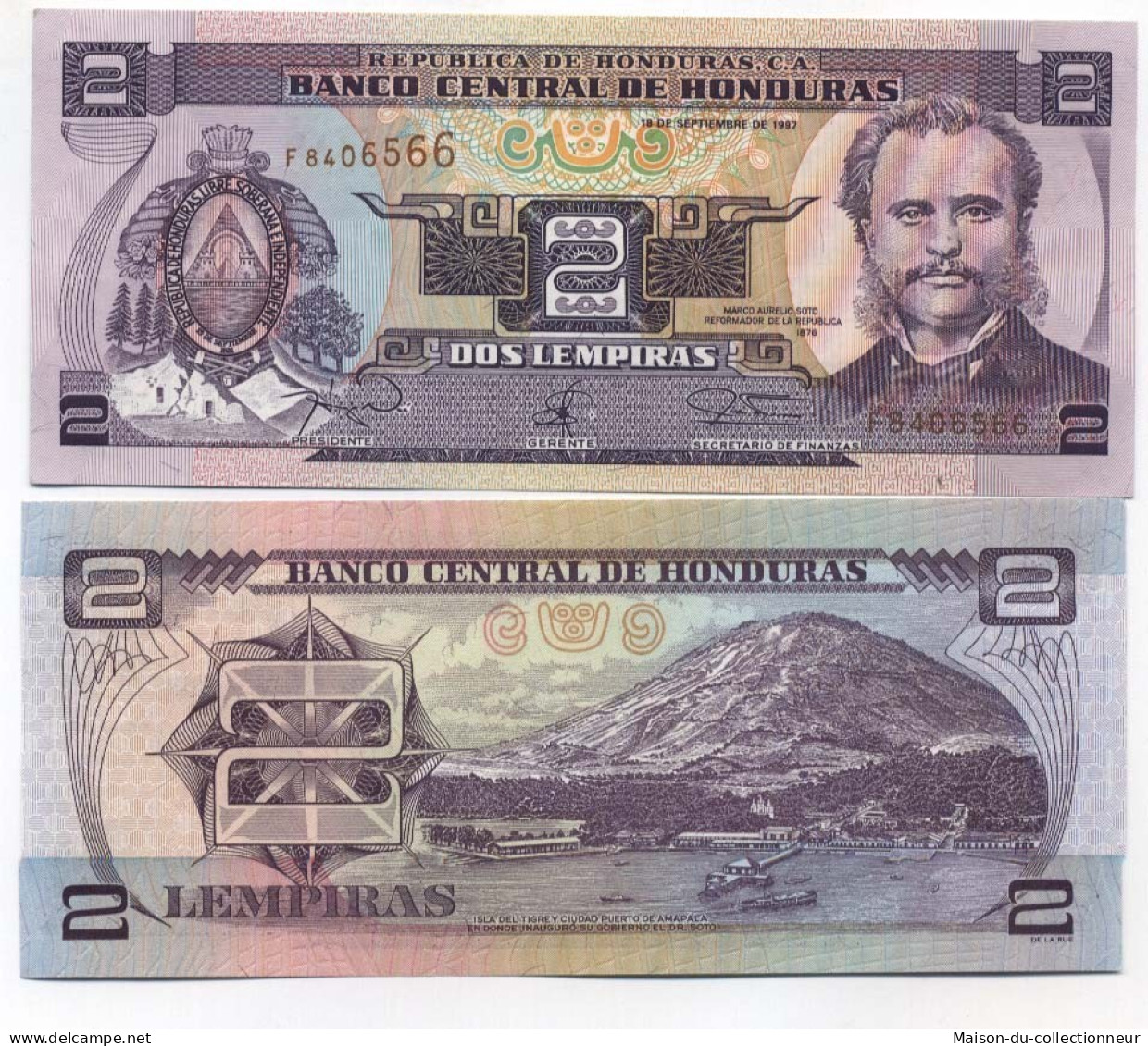 Billet De Banque HONDURAS Pk N° 80 - 2 Lempiras - Honduras