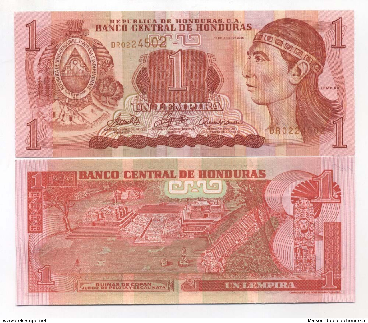 Billet De Banque HONDURAS Pk N° 86 - 10 Lempira - Honduras