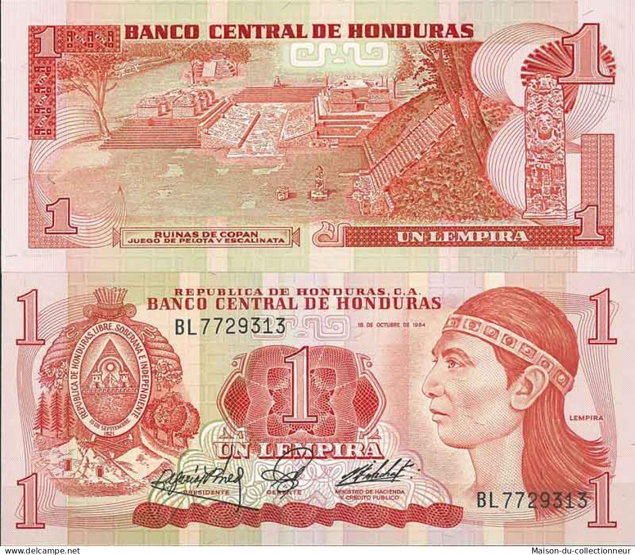 Honduras - Pk N°  68 - Billet De Banque De 1 Lempira - Honduras