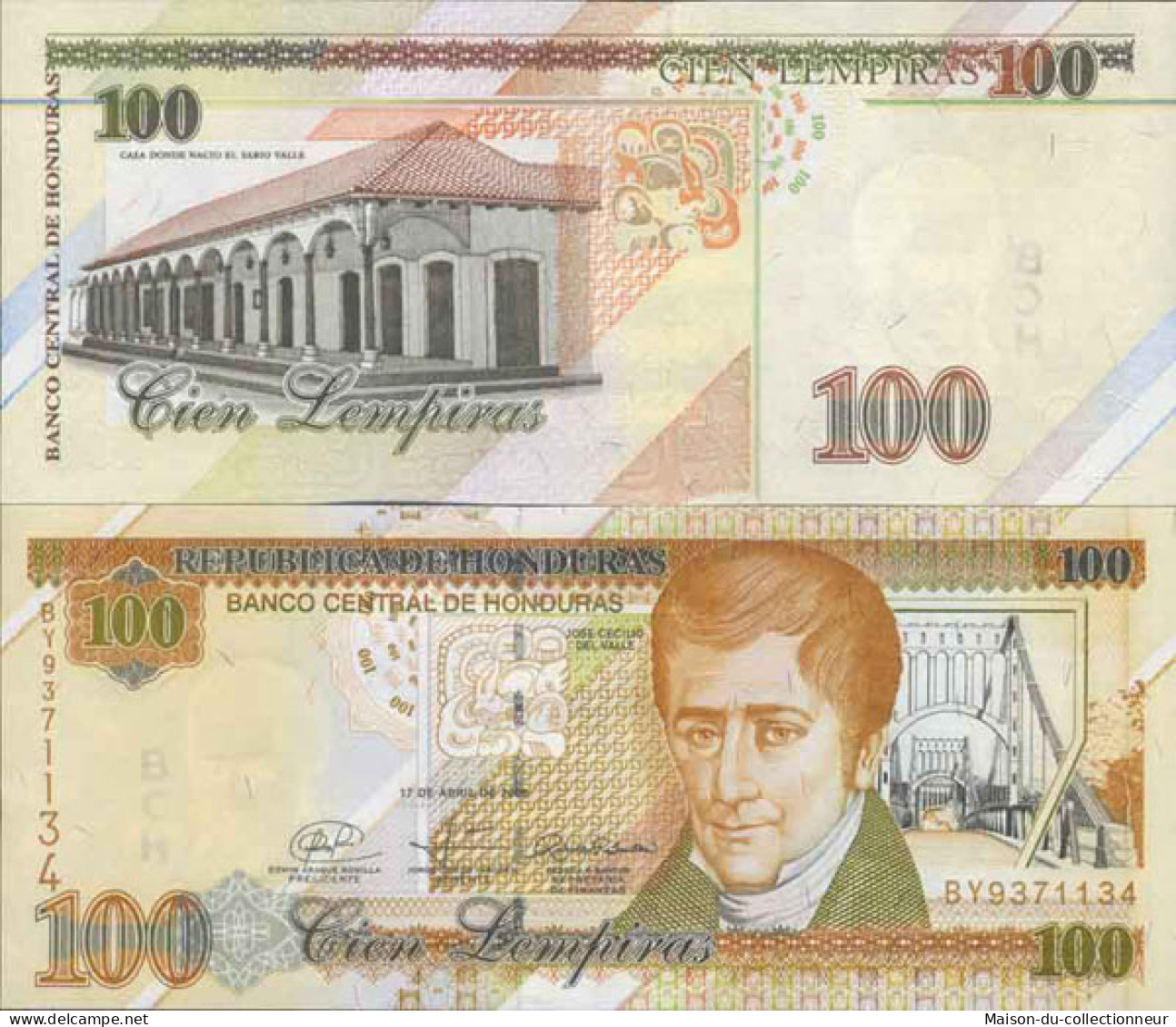 Billet De Banque Collection Honduras - PK N° 77 - 100 Lempiras - Honduras