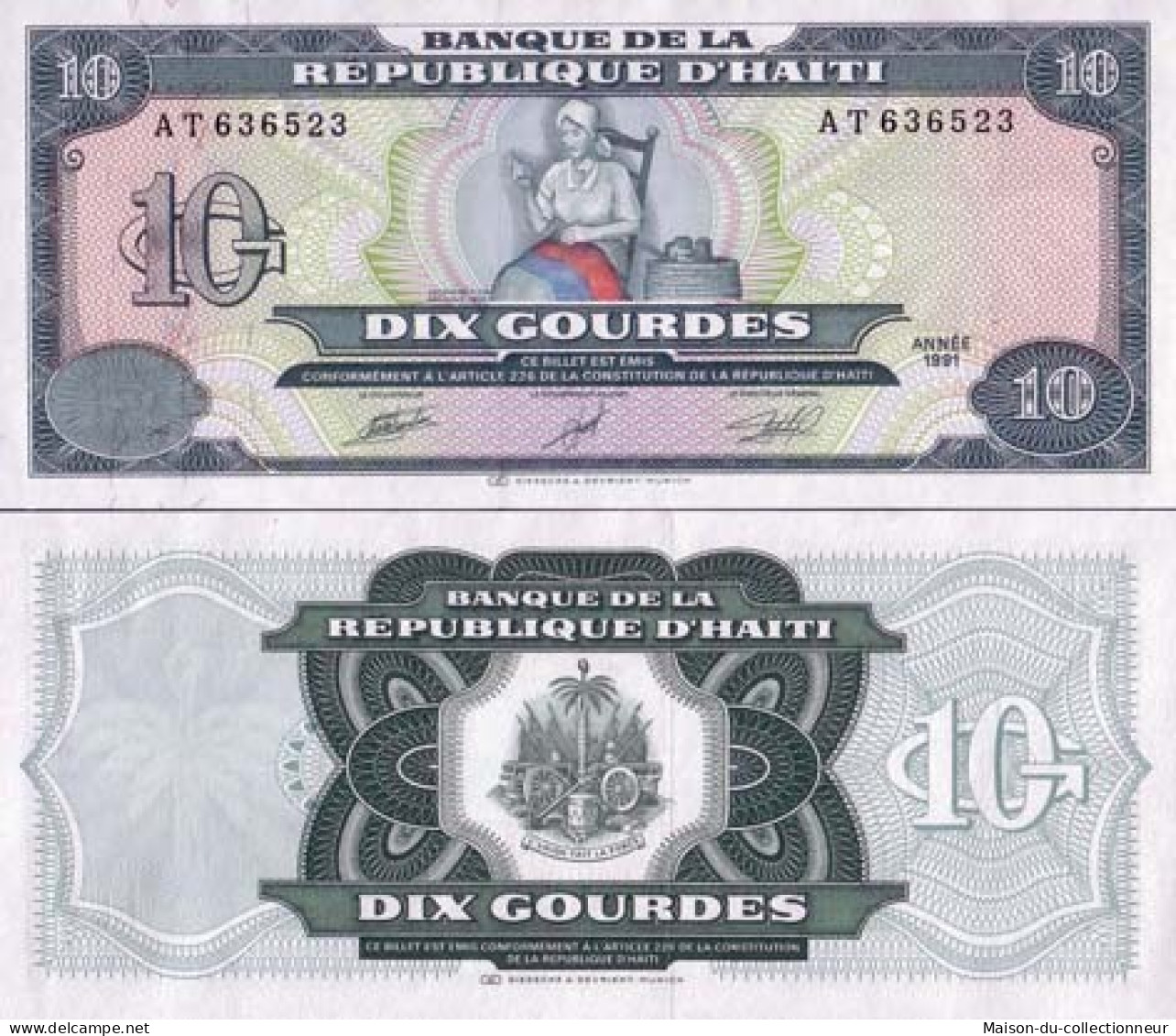 Billets Collection Haiti Pk N° 256 - 10 Gourdes - Haïti