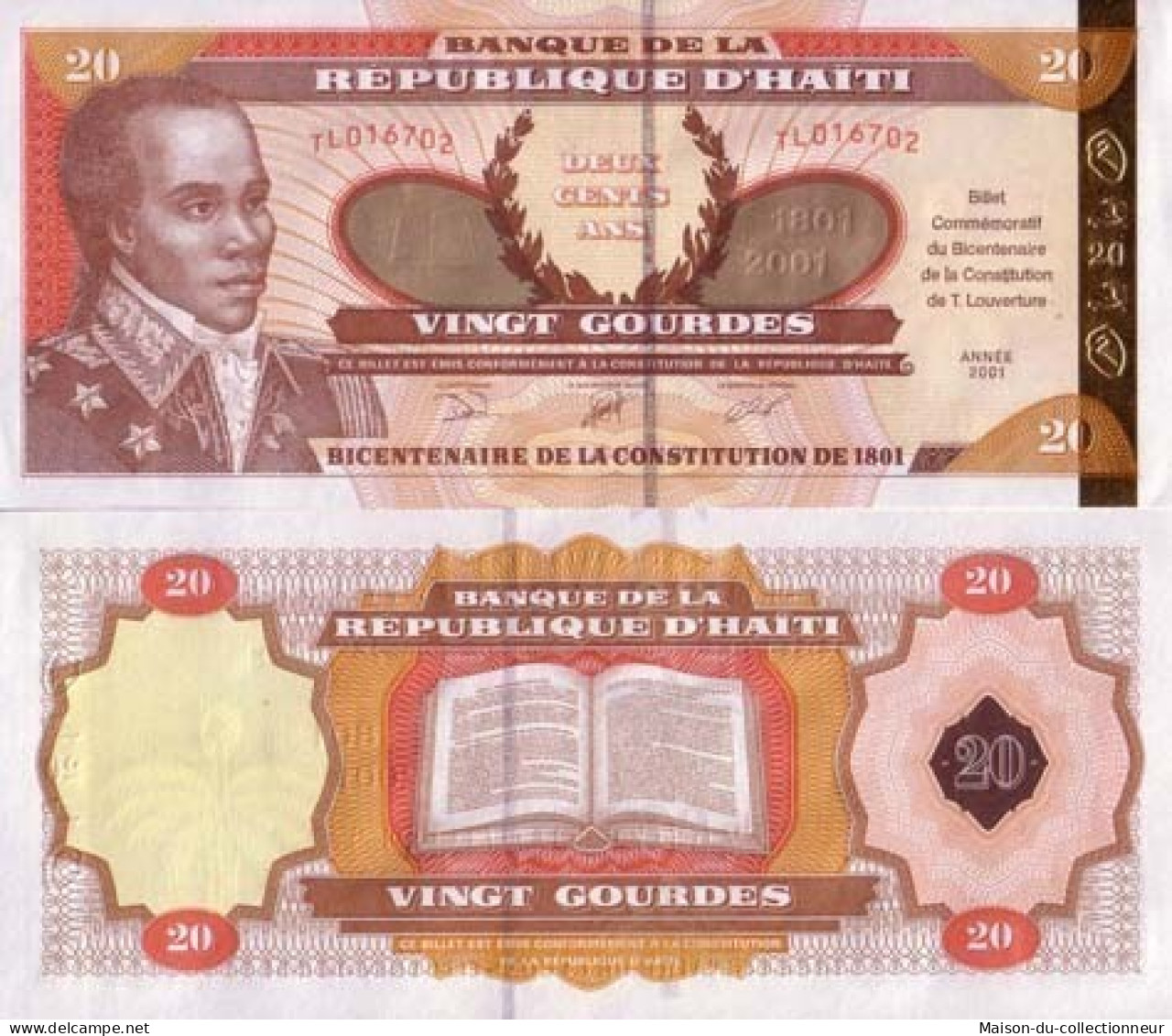 Billet De Banque Haiti Pk N° 271 - 20 Gourdes - Haïti