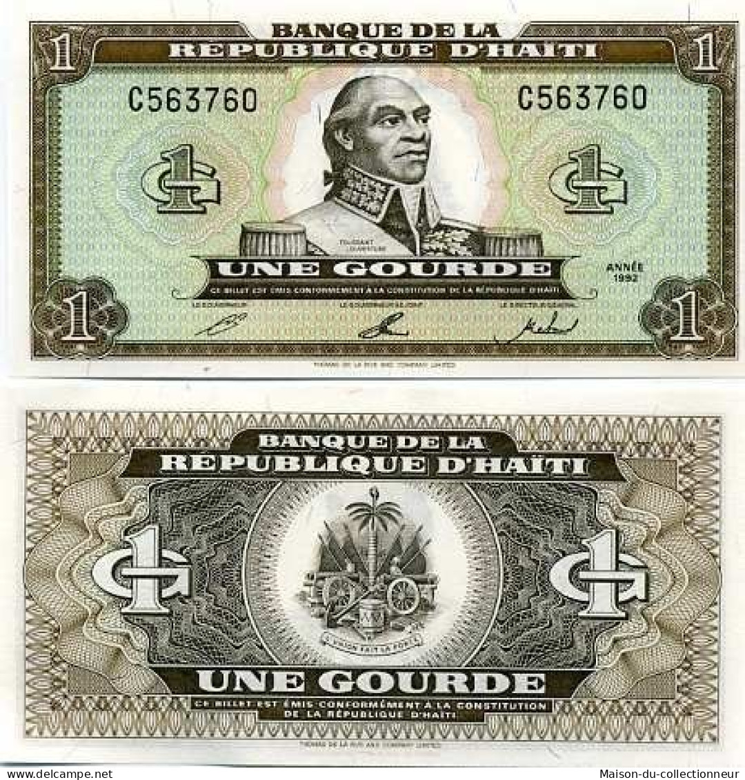 Billet De Banque Haiti Pk N° 259 - 1 Gourdes - Haïti