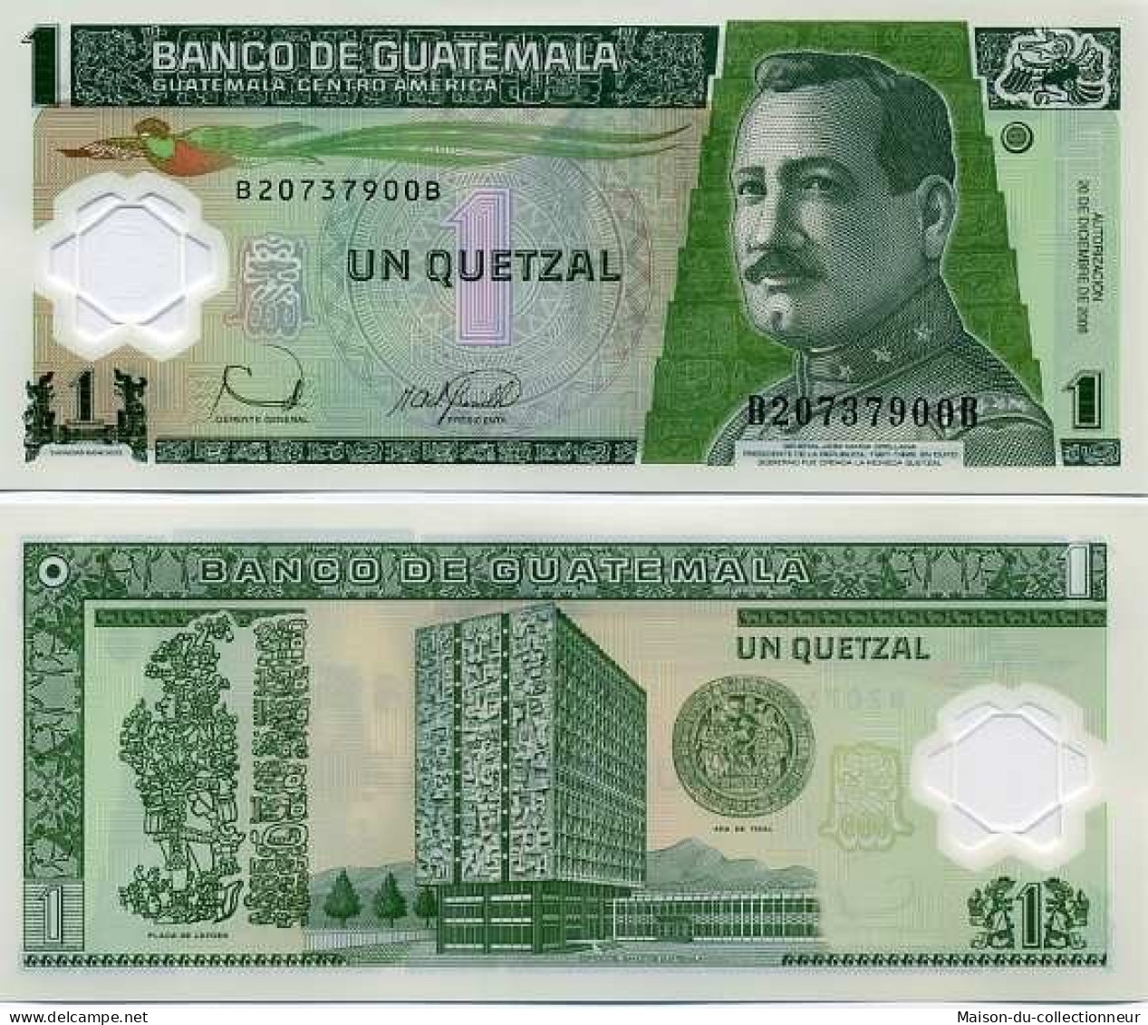 Billets De Banque Guatemala Pk N° 115 - 1 Quetzal - Guatemala