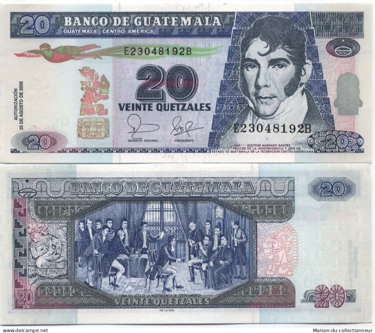 Billets De Banque Guatemala Pk N° 109 - 20 Quetzal - Guatemala