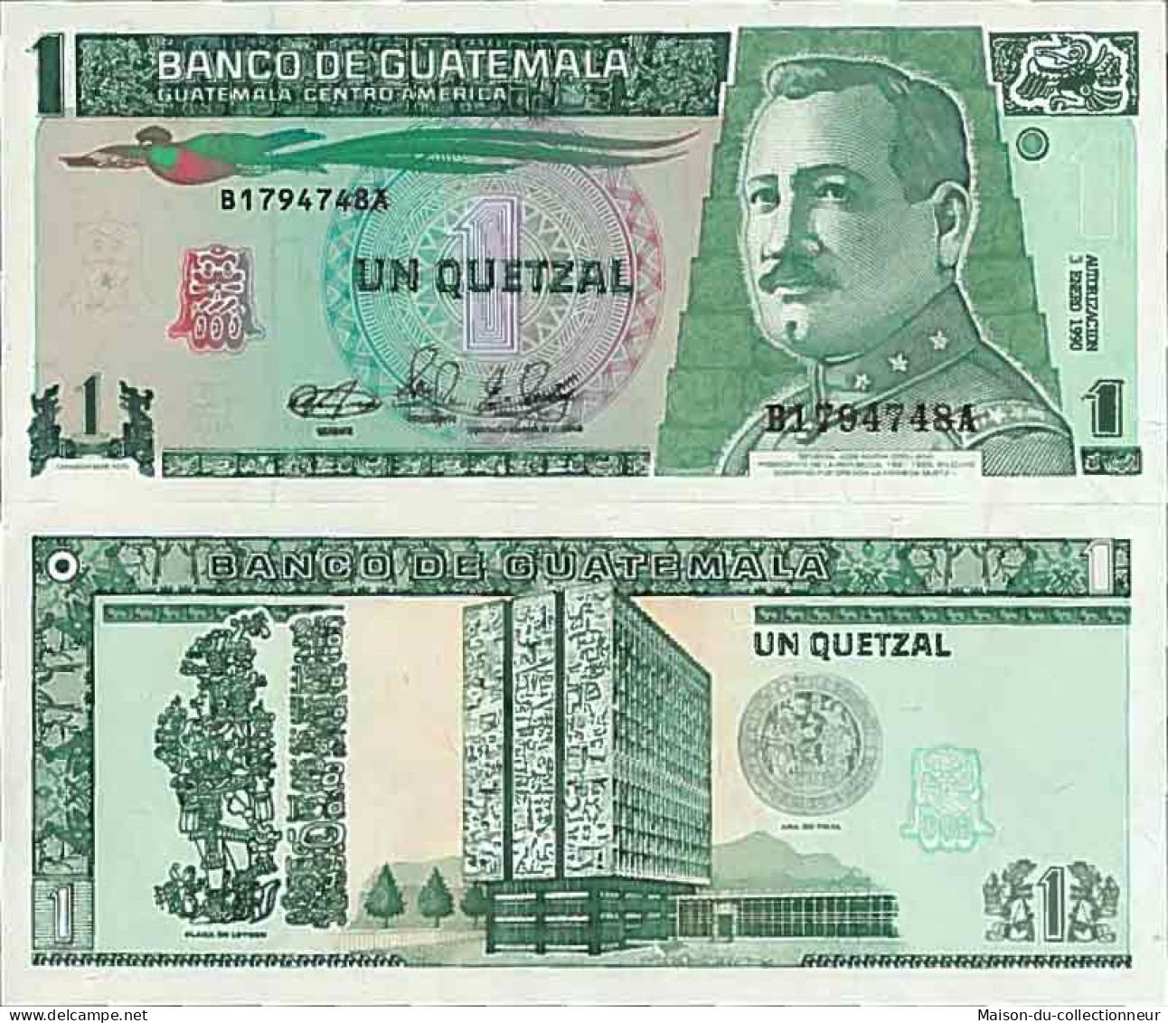 Billet De Banque Collection Guatemala - PK N° 73 - 1 Quetzal - Guatemala