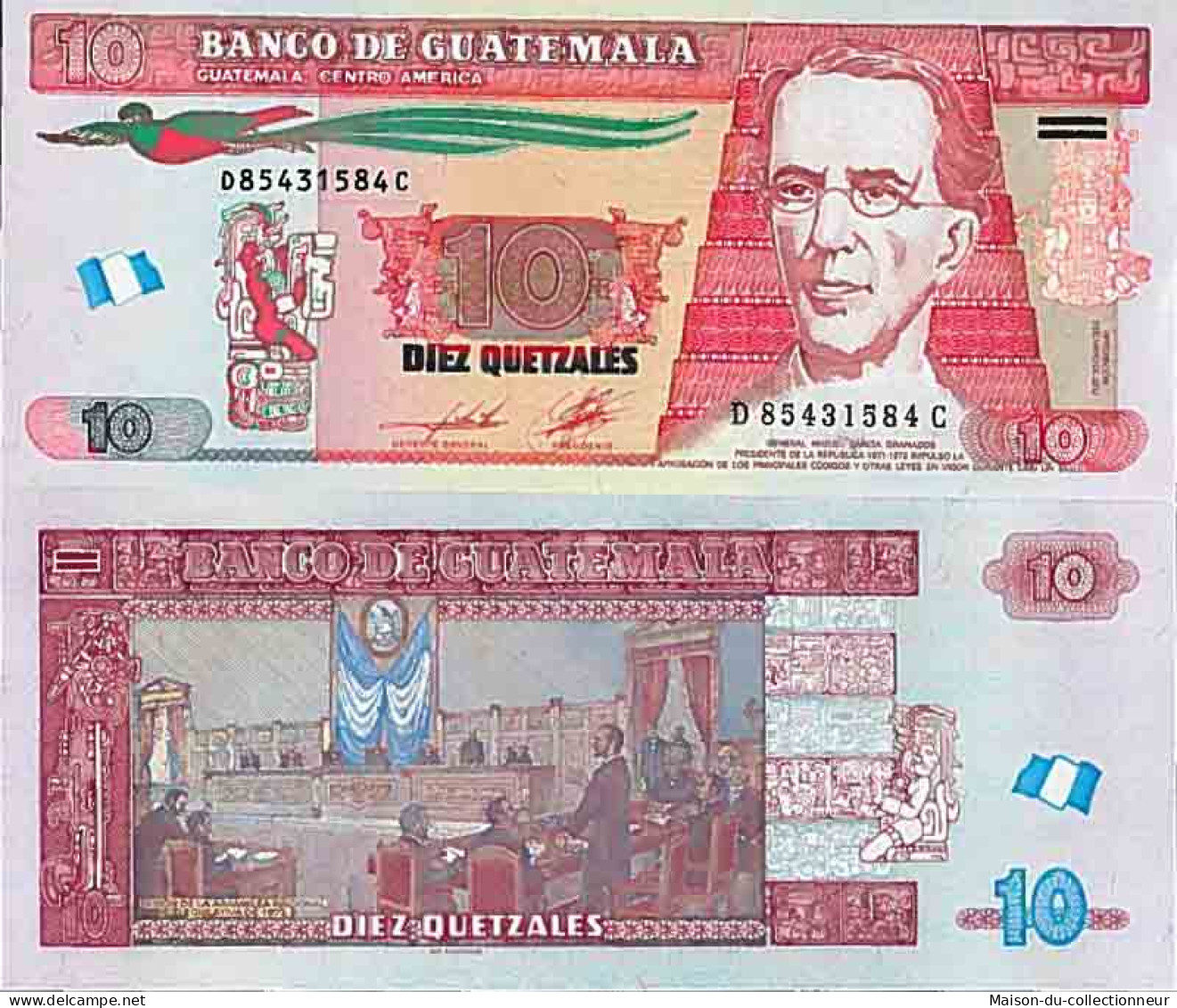 Billet De Banque Collection Guatemala - PK N° 123 - 10 Quetzal - Guatemala