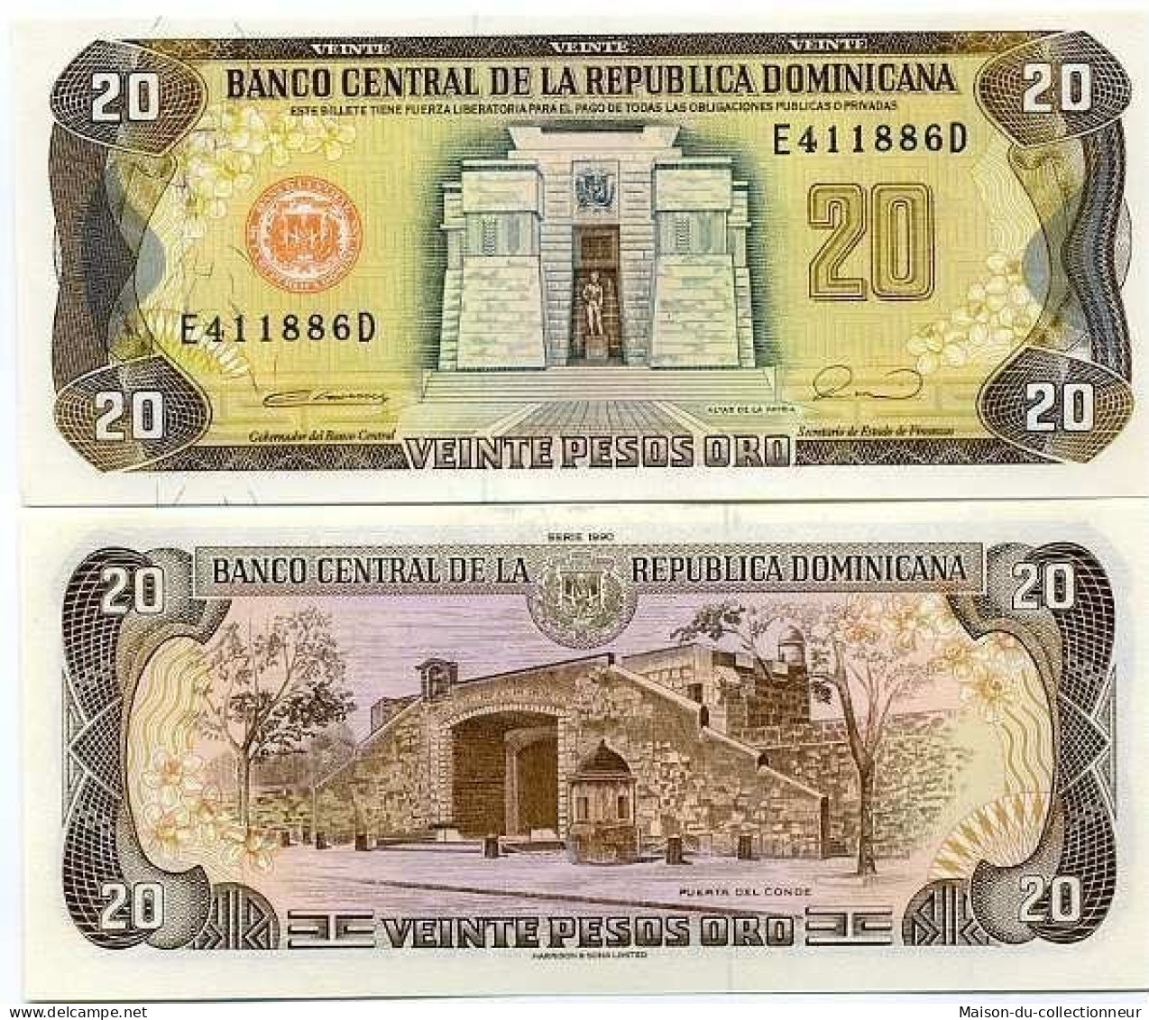 Billets Collection Dominicaine Repu. Pk N° 133 - 20 Pesos - Dominicaine