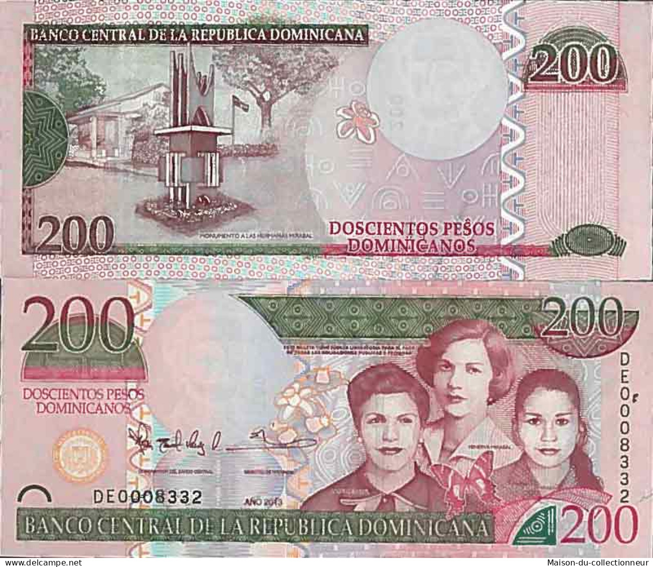 Billet De Banque Collection  Republique Dominicaine - PK N° 185 - 200 Pesos - Dominicana