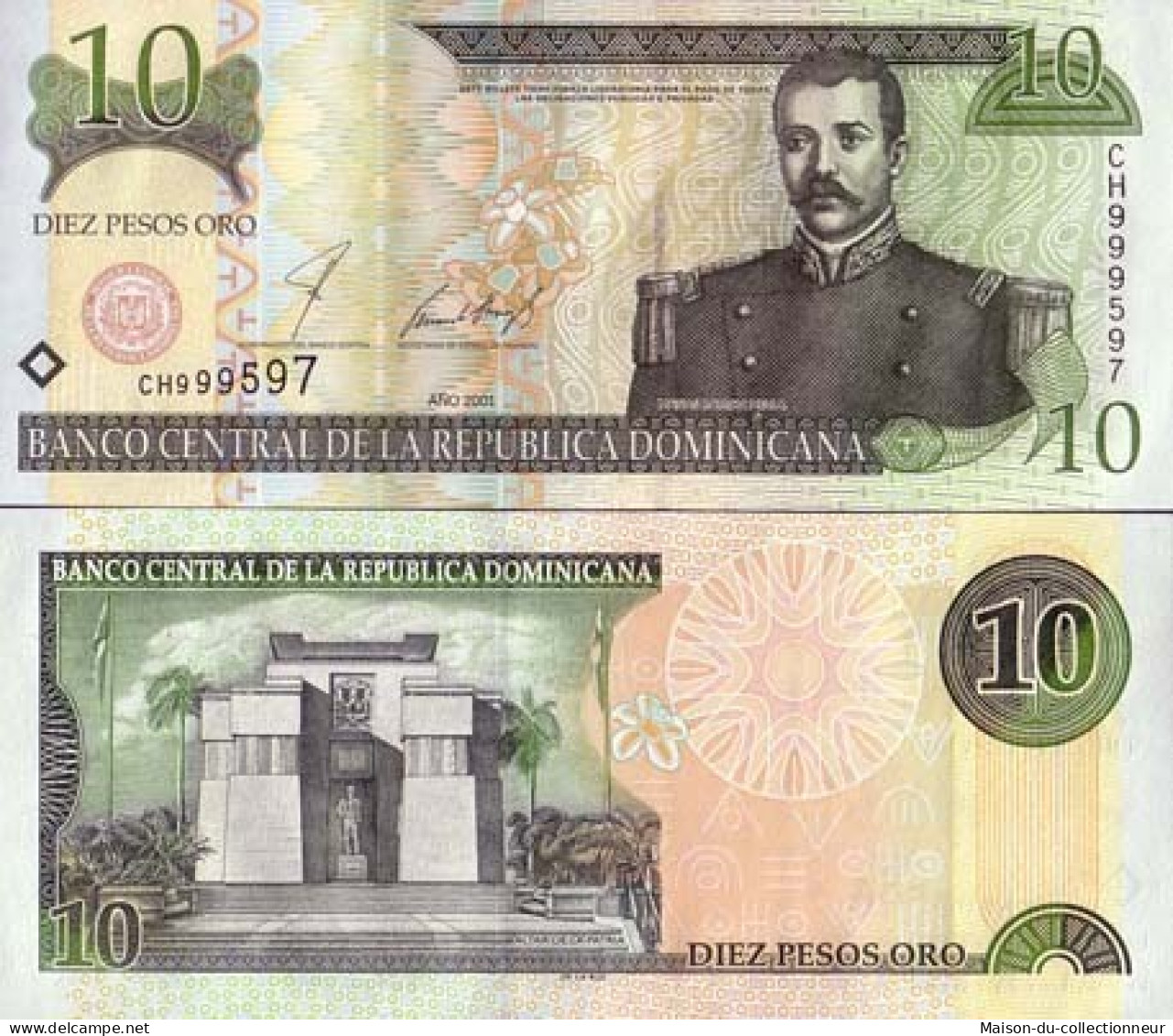 Billets Banque Dominicaine Repu. Pk N° 165 - 10 Pesos - Dominicana