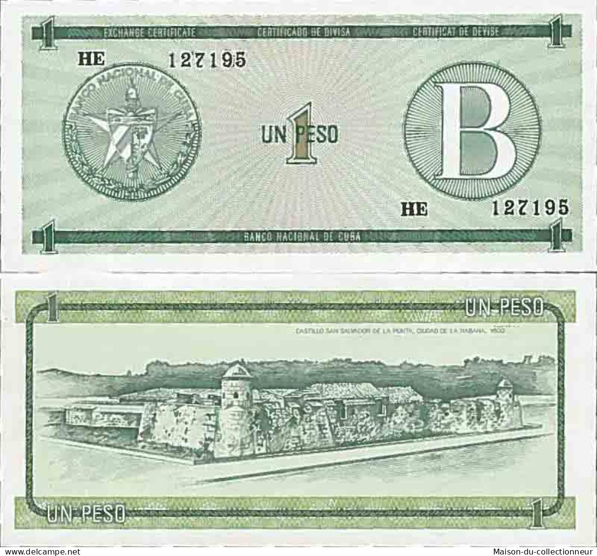 Billet De Banque Collection Cuba - PK N° 6FX - 1 Pesos - Kuba