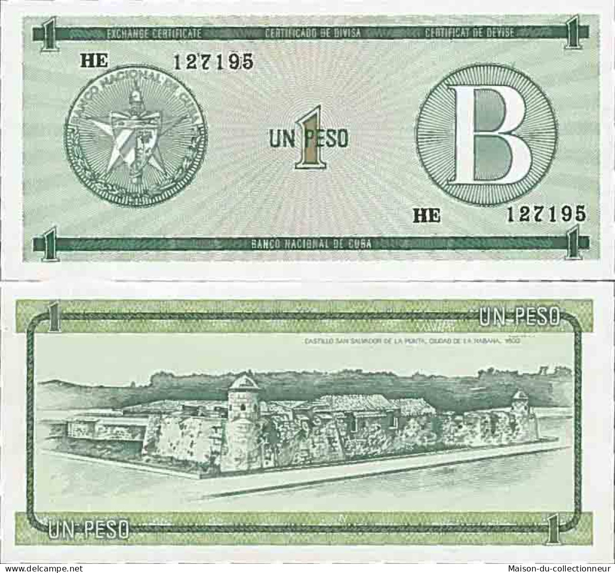 Billet De Banque Collection Cuba - PK N° 6FX - 1 Pesos - Cuba