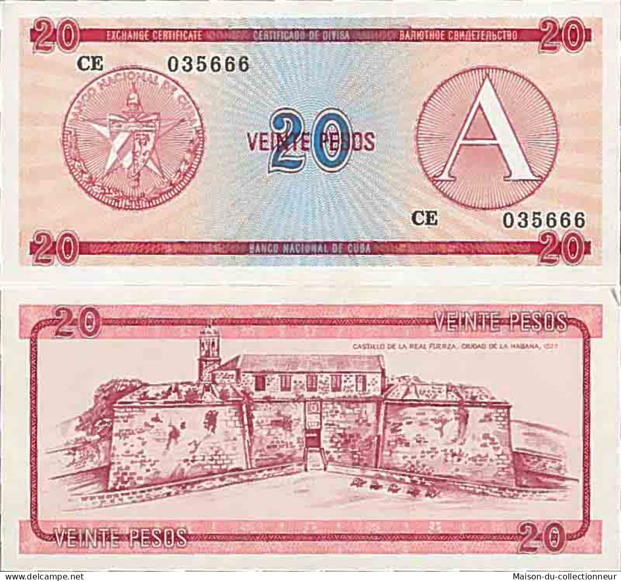 Billet De Banque Collection Cuba - PK N° 5FX - 20 Pesos - Cuba