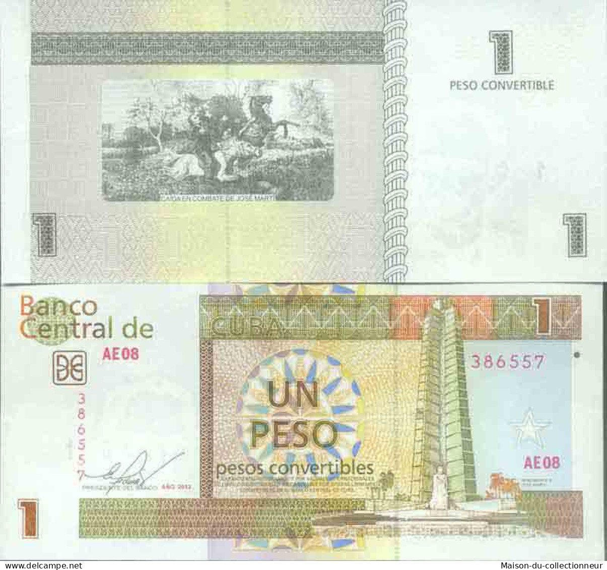 Billet De Banque Collection Cuba - PK N° 46FX - 1 Pesos - Cuba