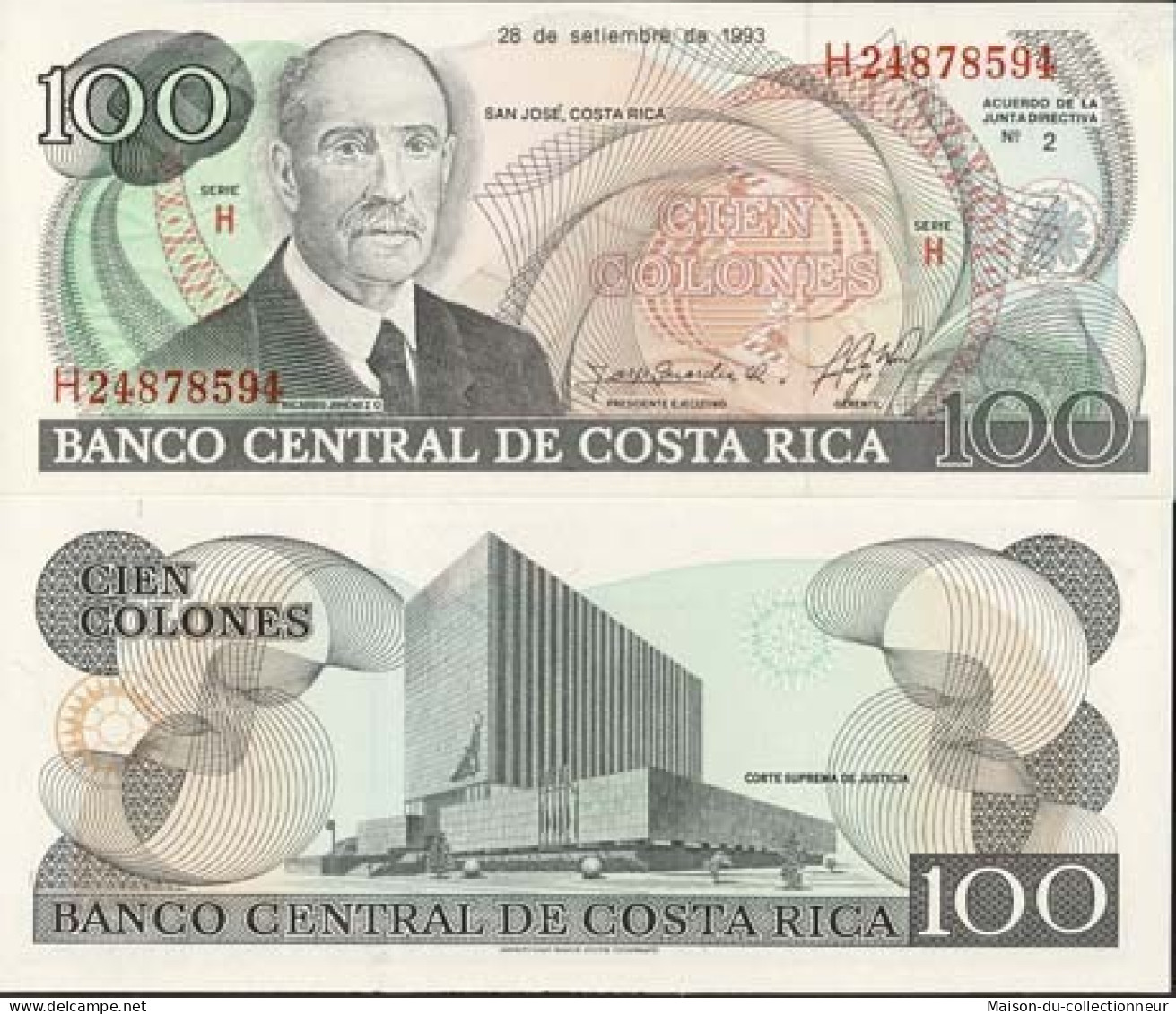 Billets Collection Costa Rica Pk N° 261 - 100 Colones - Costa Rica