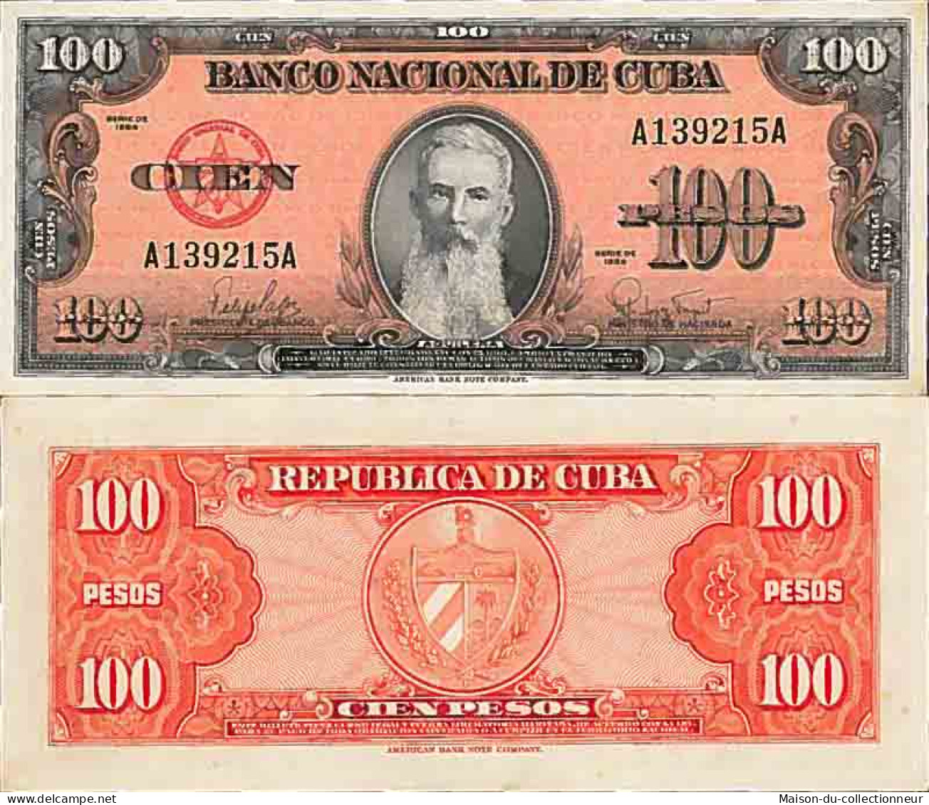 Billet De Banque Collection Cuba - PK N° 82 - 100 Pesos - Cuba