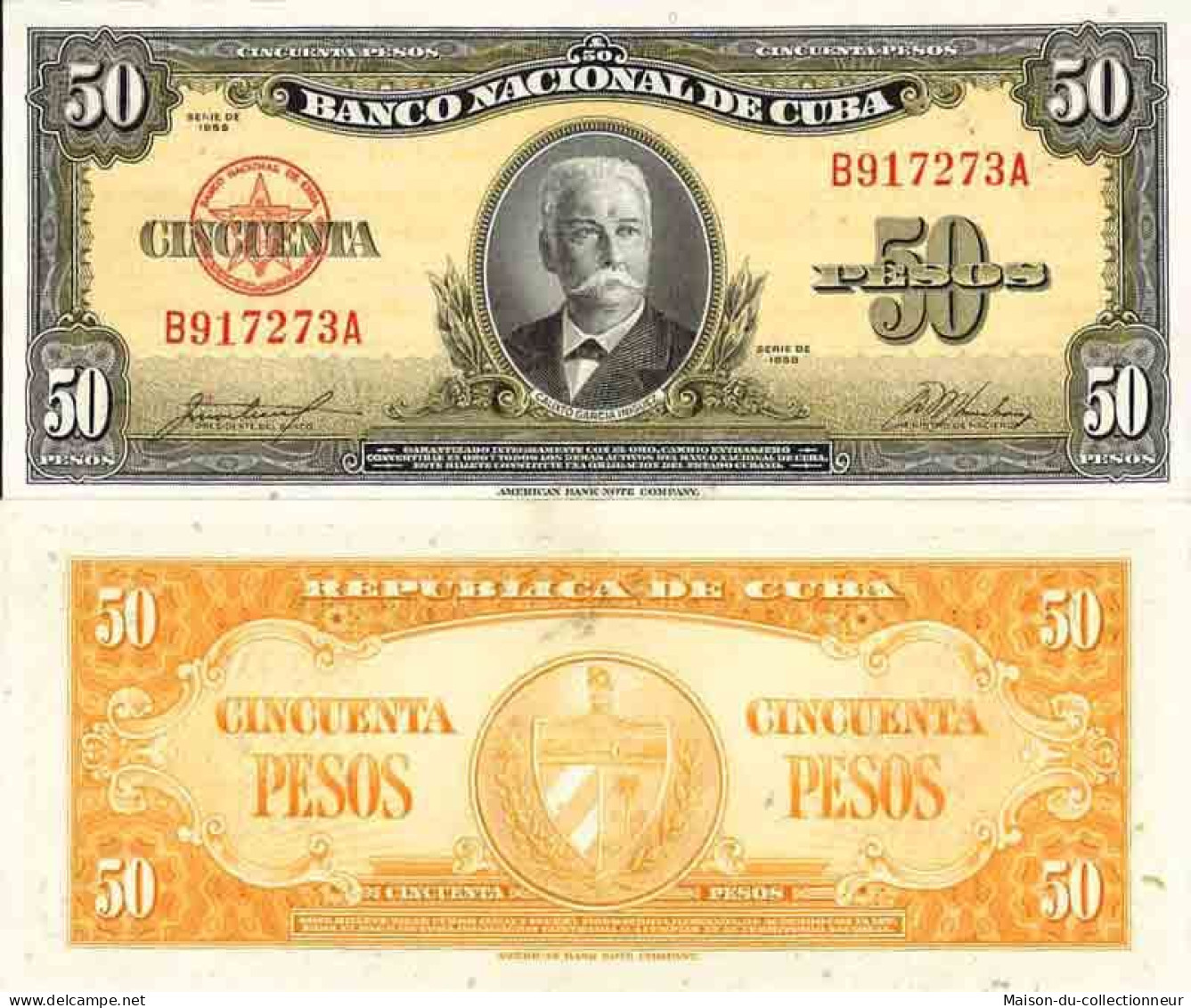 Billet De Banque Collection Cuba - PK N° 81 - 50 Pesos - Cuba