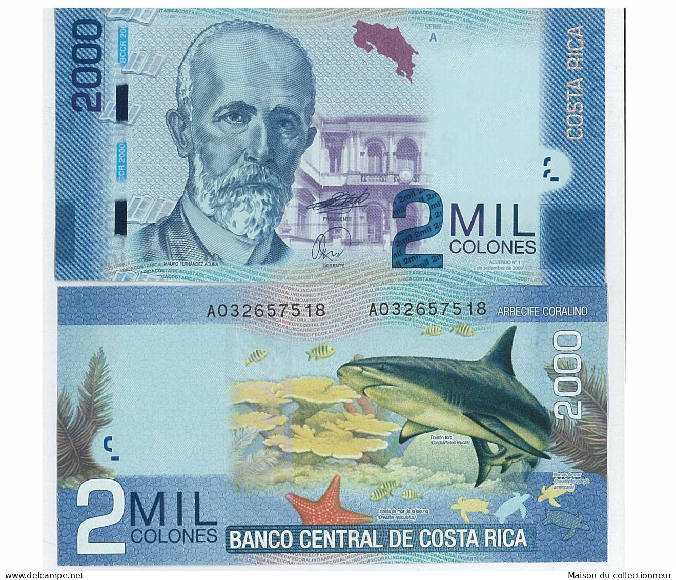 Billets De Banque Costa Rica Pk N° 275 - 2000 Colones - Costa Rica