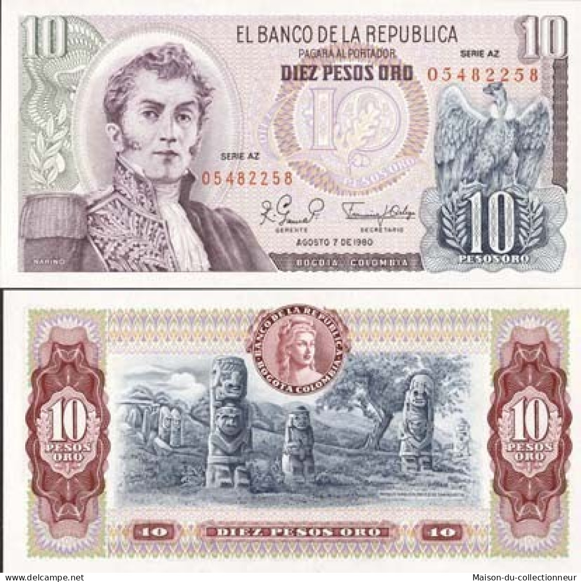 Billets De Banque Colombie Pk N° 407 - 10 Pesos - Colombia