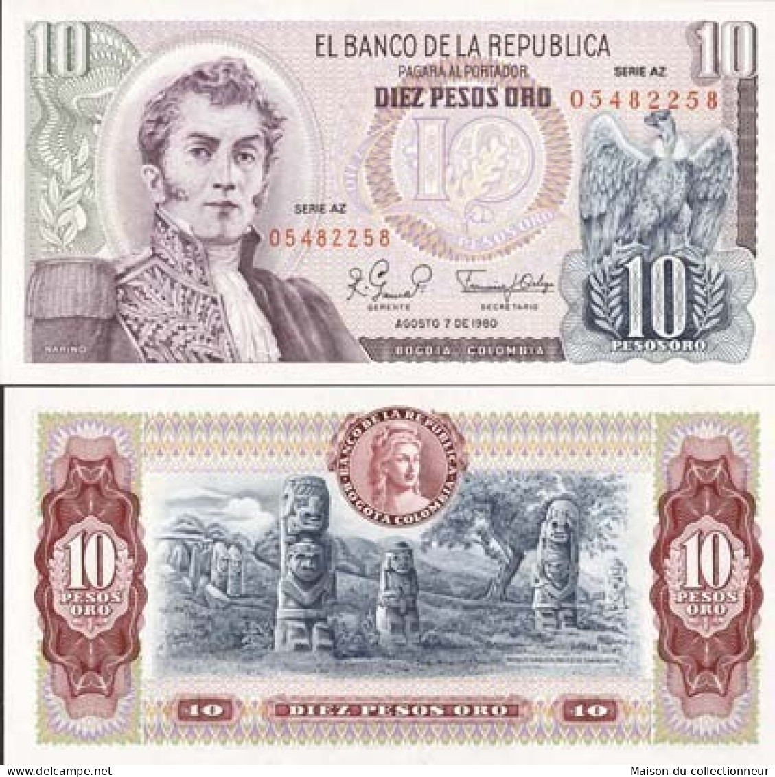 Billets De Banque Colombie Pk N° 407 - 10 Pesos - Colombie