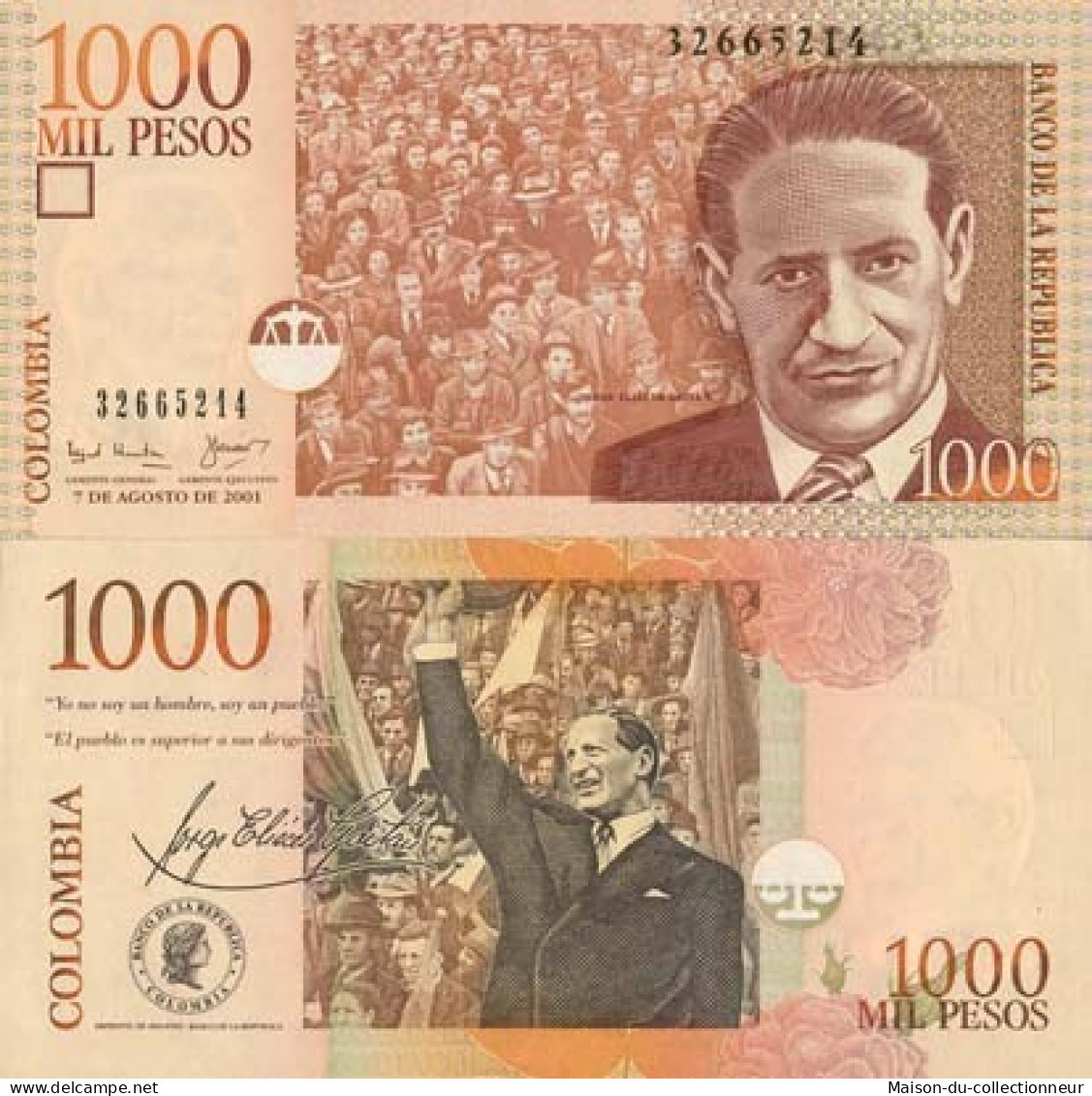 Billet De Collection Colombie Pk N° 450 - 1000 Pesos - Colombie