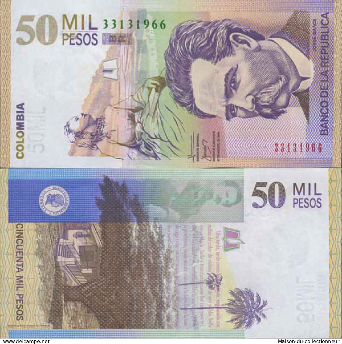 Billet De Banque Collection Colombie - PK N° 455 - 50 000 Pesos - Colombia