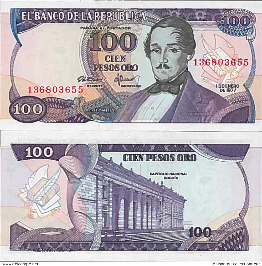 Billet De Banque Collection Colombie - PK N° 418 - 100 Pesos - Colombia