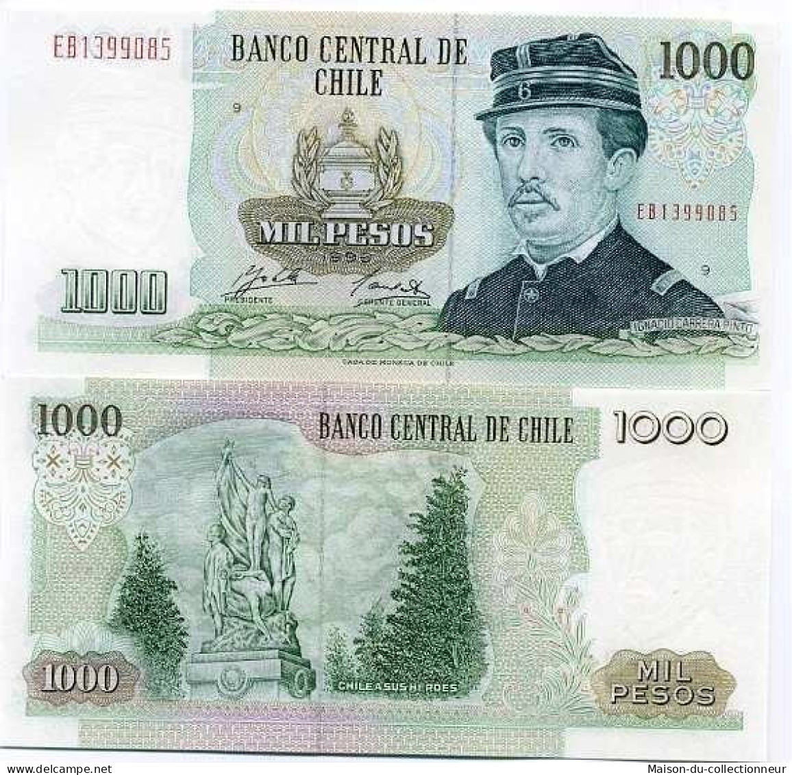 Billet De Collection Chili Pk N° 154 - 1000 Pesos - Chile