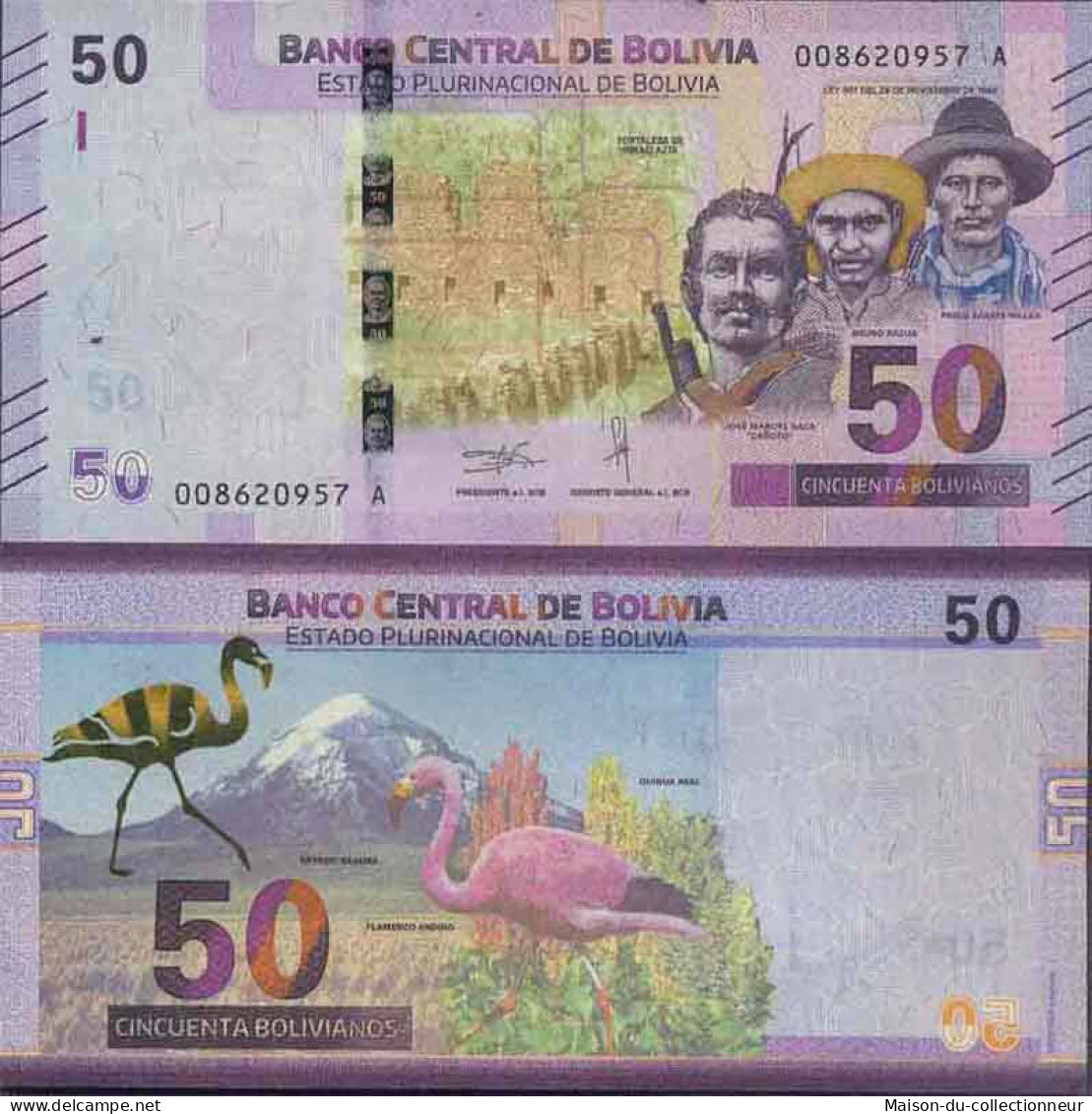 Billet De Banque Collection Bolivie - W N° 250 - 50 Bolivianos - Bolivia