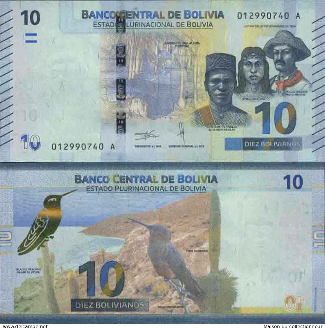 Billet De Banque Collection Bolivie - PK N° 999 - 10 Boliviano - Bolivien