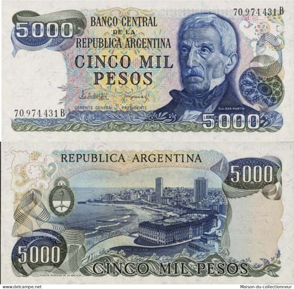 Billets Banque Argentine Pk N° 305 - 5000 Pesos - Argentine