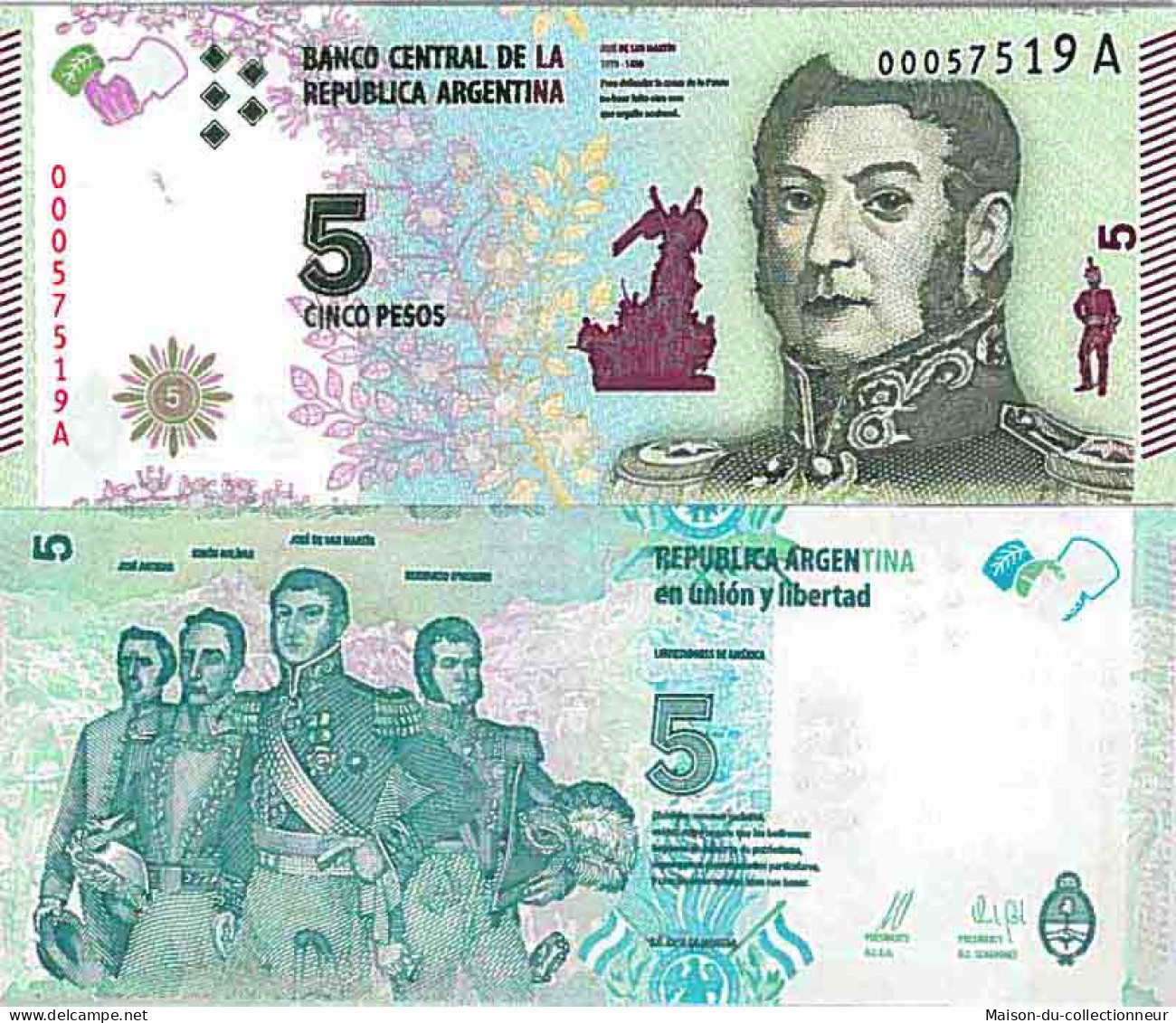 Billet De Banque Collection Argentine - PK N° 359 - 5 Pesos - Argentine
