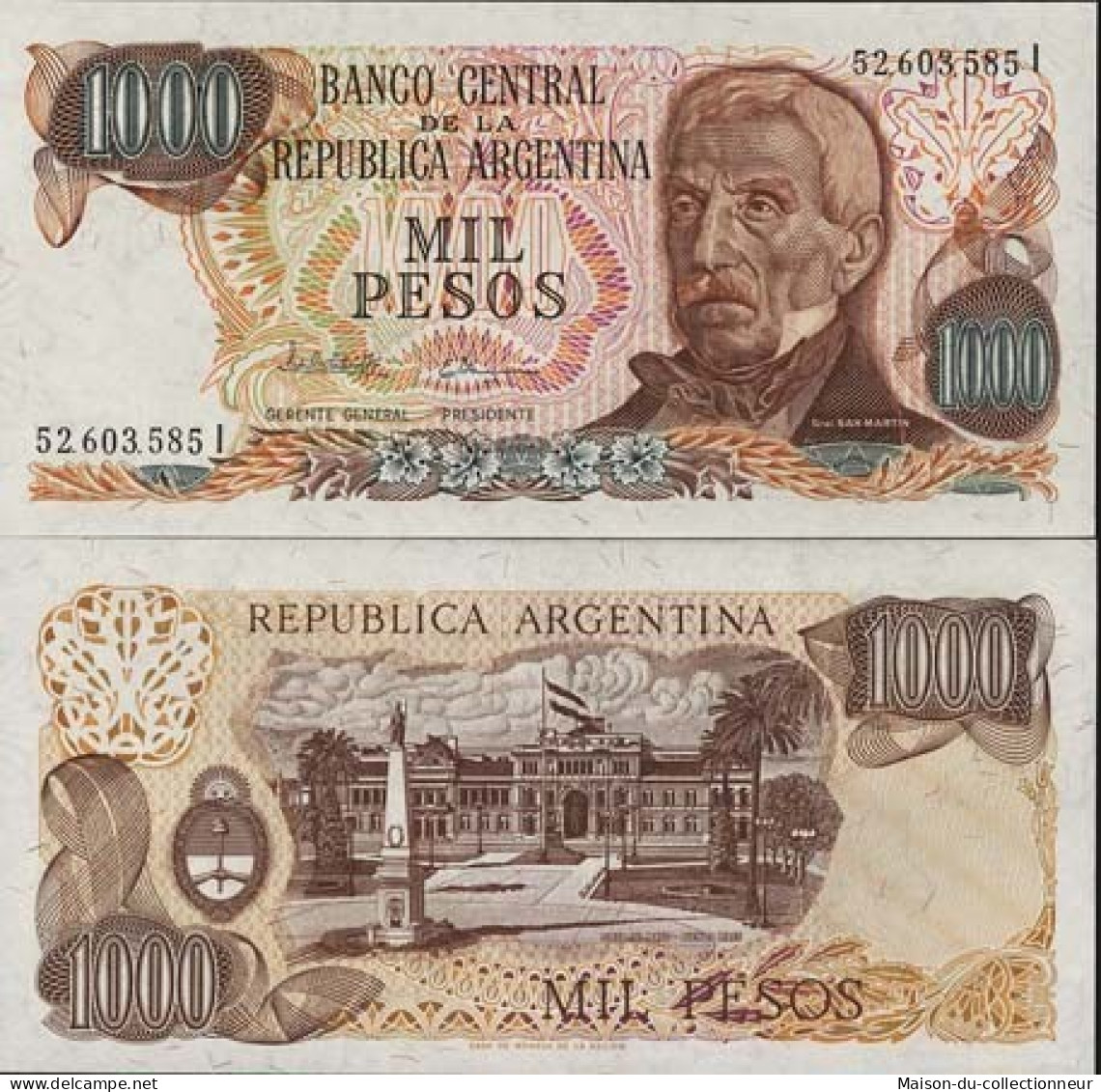Billets Banque Argentine Pk N° 304 - 1000 Pesos - Argentine