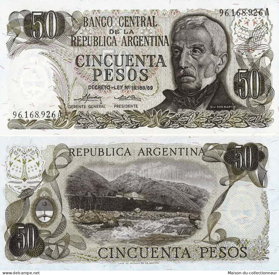 Billet De Banque Collection Argentine - Pk N° 296 - 50 Pesos - Argentine