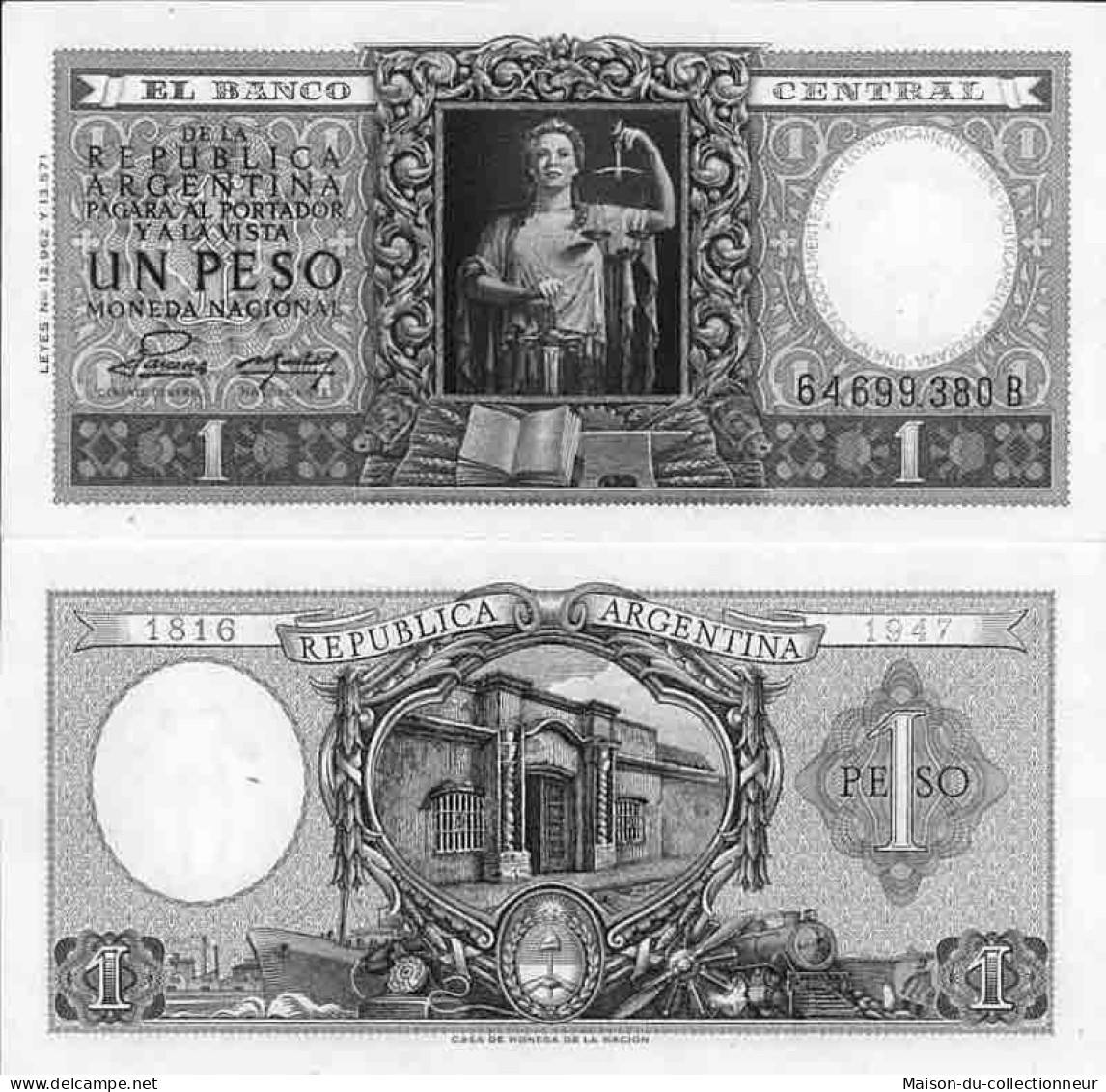 Billet De Banque Collection Argentine - PK N° 260 - 1 Pesos - Argentine