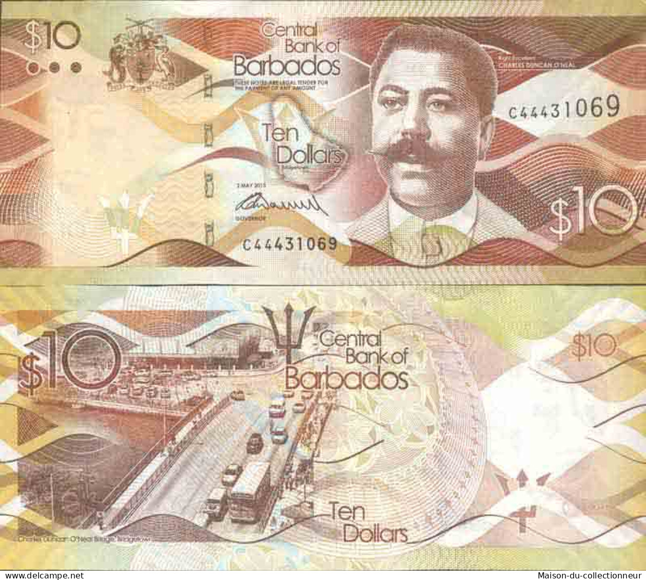 Billet De Banque Collection Barbade - PK N° 75 - 10 Dollars - Barbados (Barbuda)