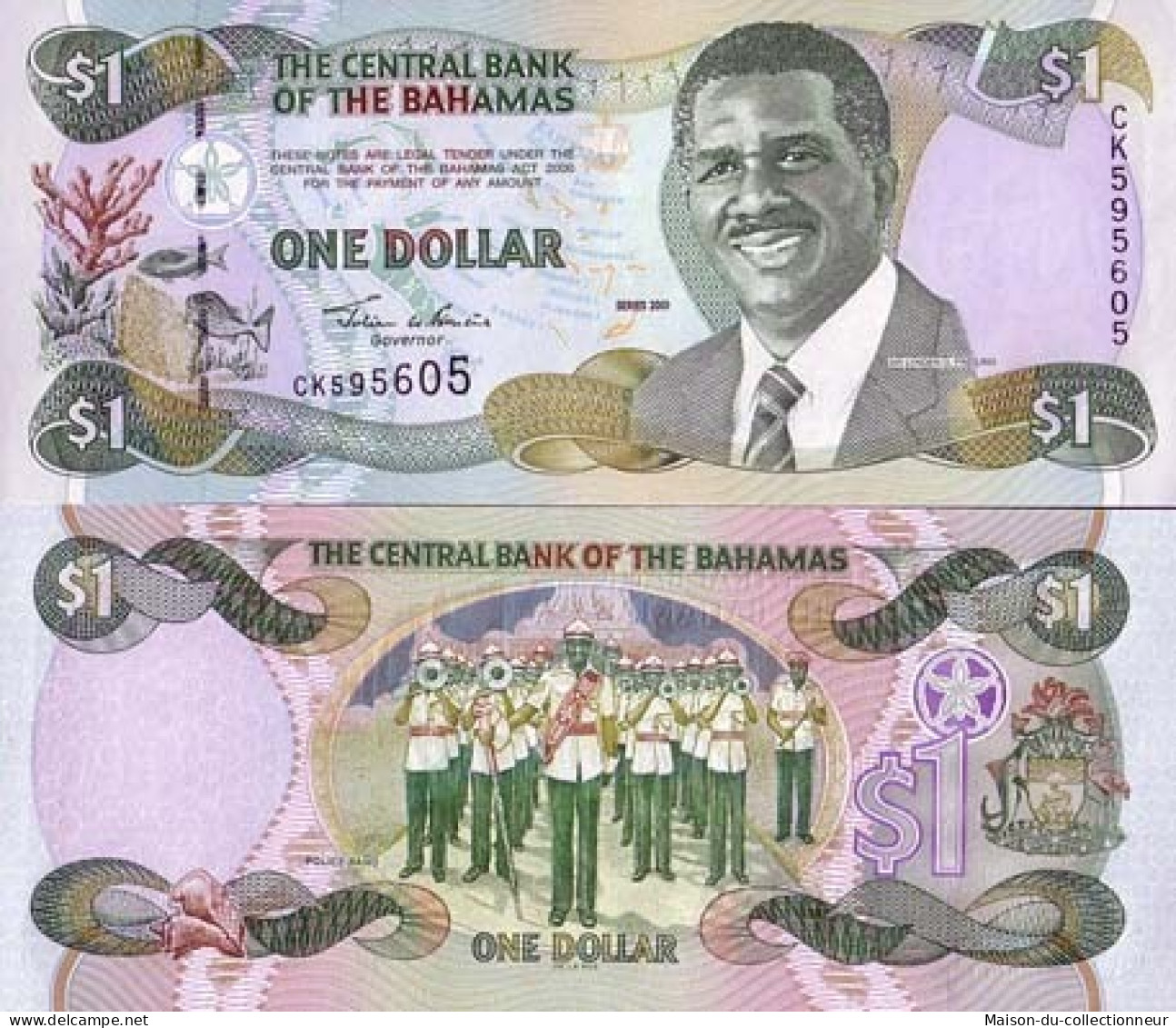 Billets De Banque Bahamas Pk N° 69 - 1 Dollar - Bahamas