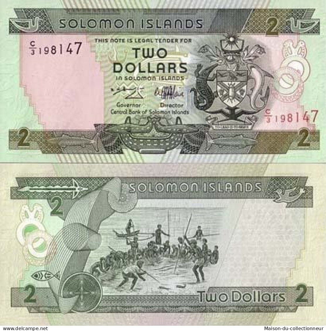 SALOMON - Pk N° 18 - Billet De Banque De 2 Dollars - Isla Salomon