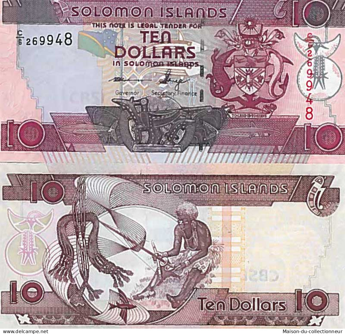 Billet De Banque Collection Salomon - PK N° 27 - 10 Dollars - Solomonen