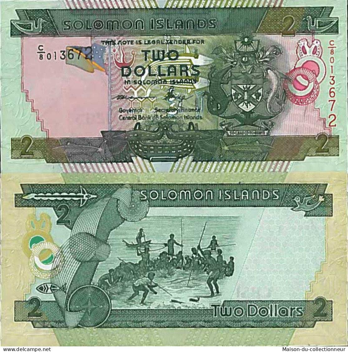 Billet De Banque Collection Salomon - PK N° 25 - 2 Dollars - Salomonseilanden