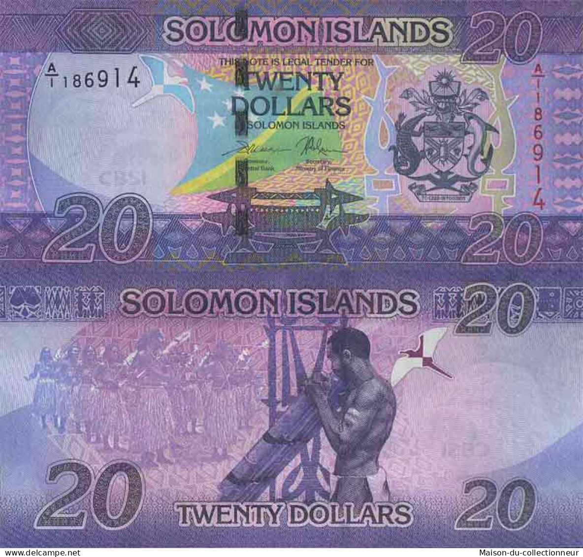 Billet De Banque Collection Salomon - PK N° 34 - 20 Dollar - Isla Salomon