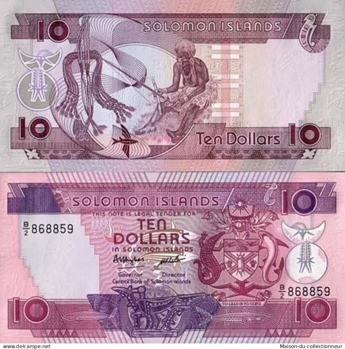 Salomon - Pk N° 15 - Collection Billet De 10 Dollars - Solomonen