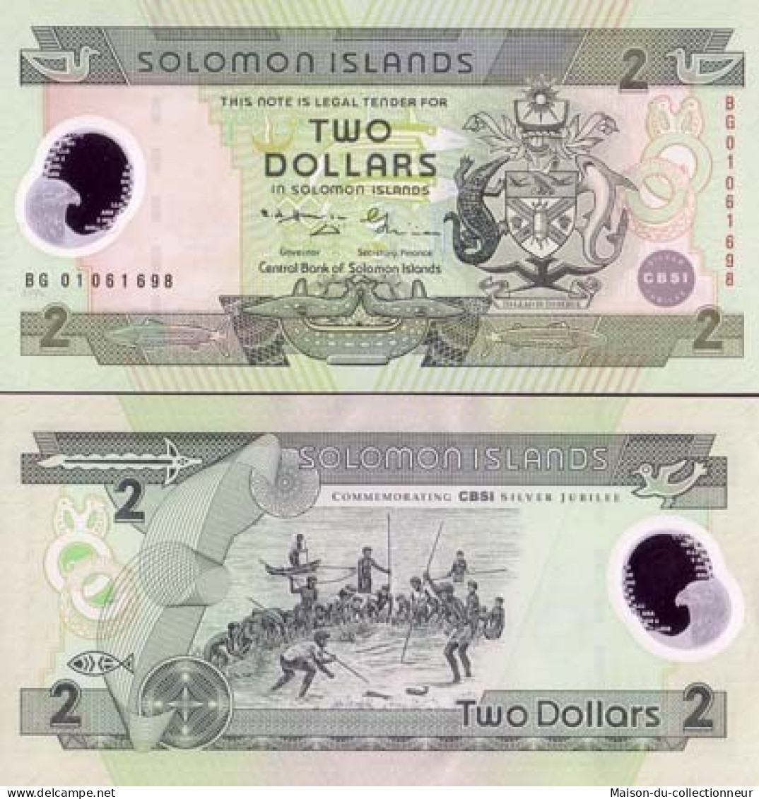 Salomon - Pk N° 23 - Billet De Banque De 2 Dollars - Solomonen