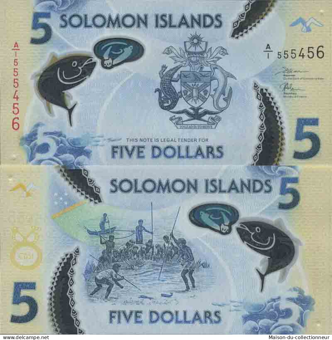 Billet De Banque Collection Salomon - W N° 38 - 5 - Salomonseilanden